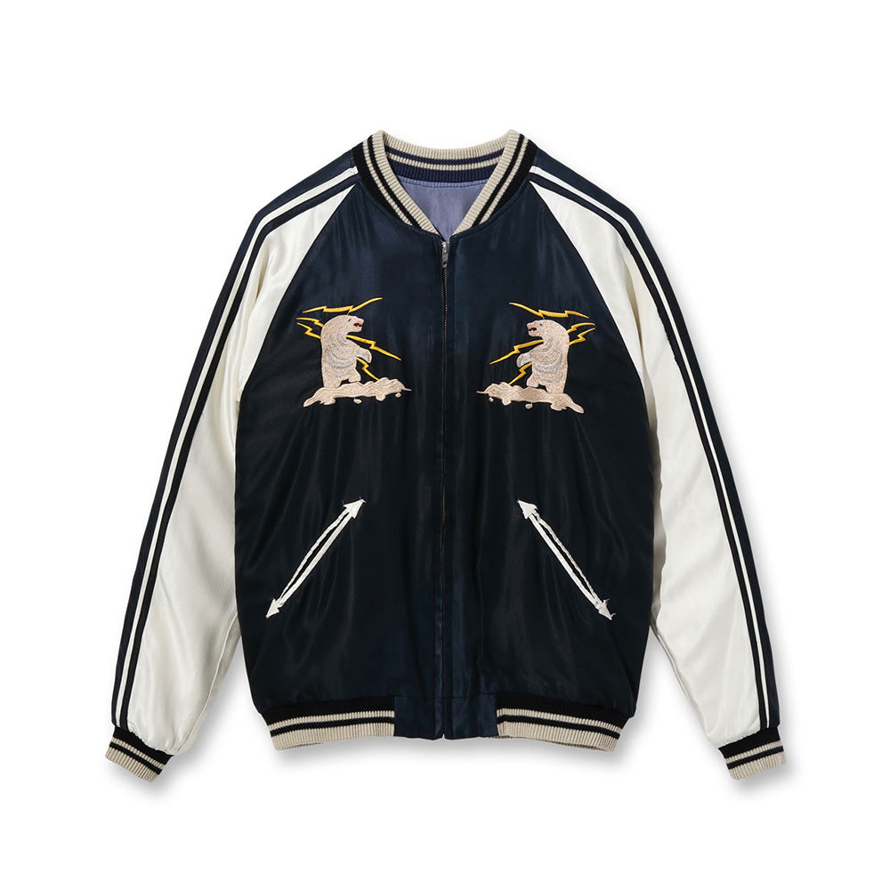 【2024春夏】アセテート スーベニアジャケット”ポーラーベア”×”ムース”（エイジングモデル）