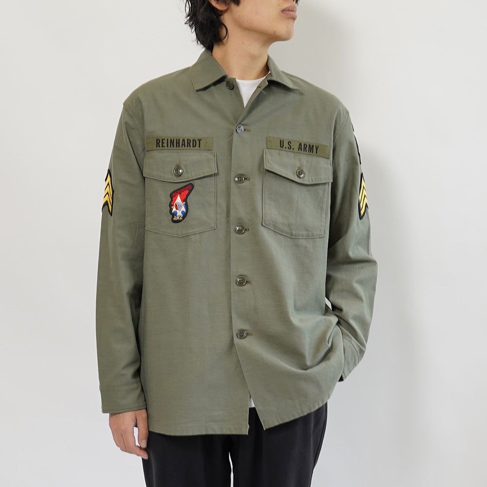 SHIRT MAN'S COTTON SATEEN OLIVE GREEN SHADE107 “DEMILITARIZED ZONE