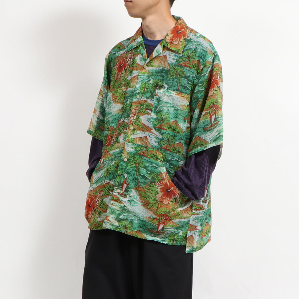 【ブラック】ヘリンボーンメッシュハーフスリーブTシャツ 2026春夏】メッシュ ハーフスリーブシャツ – BAMBOO SHOOTS ONLINE