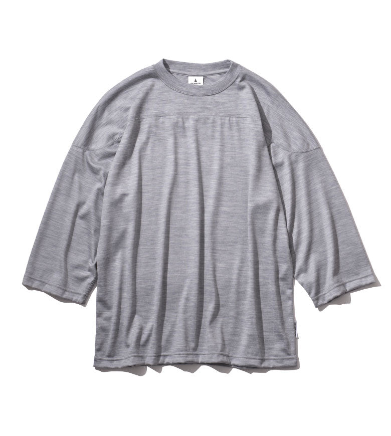 MERINO WOOL 3/4 SLEEVE FOOTBALL TEE / メリノ ウール 3/4 スリーブ