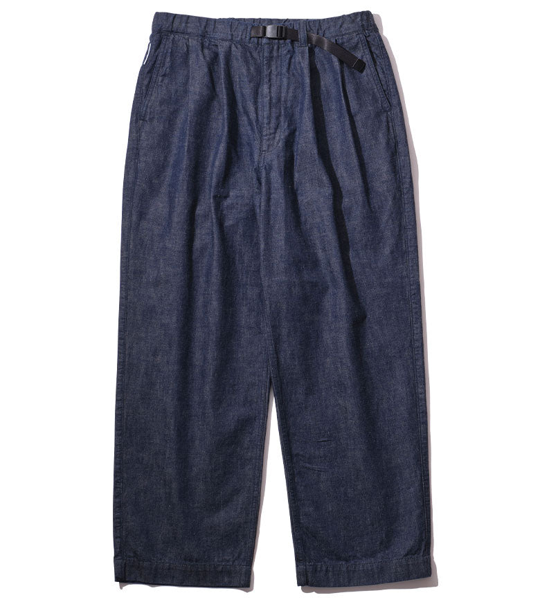 PLEATED DENIM CLIMBING PANTS TYPE-1 STRAIGHT （INDIGO) / プリーテッド デニム クライミング  パンツ タイプ-1 ストレート (インディゴ）