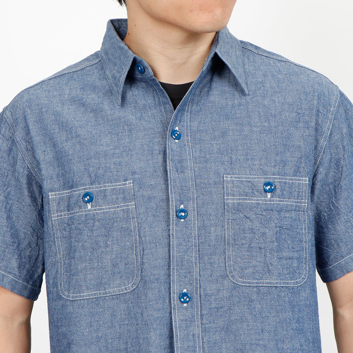 BUZZ RICKSON'S ( バズリクソンズ ）CHAMBRAY S/S WORK SHIRTS