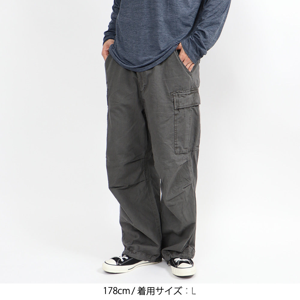 ルーズ ワイドストレート ワークパンツ（4Colors）240885
