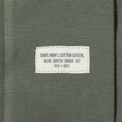 【2025秋冬】SHIRT MAN'S COTTON SATEEN OLIVE GREEN SHADE107 “DEMILITARIZED ZONE”