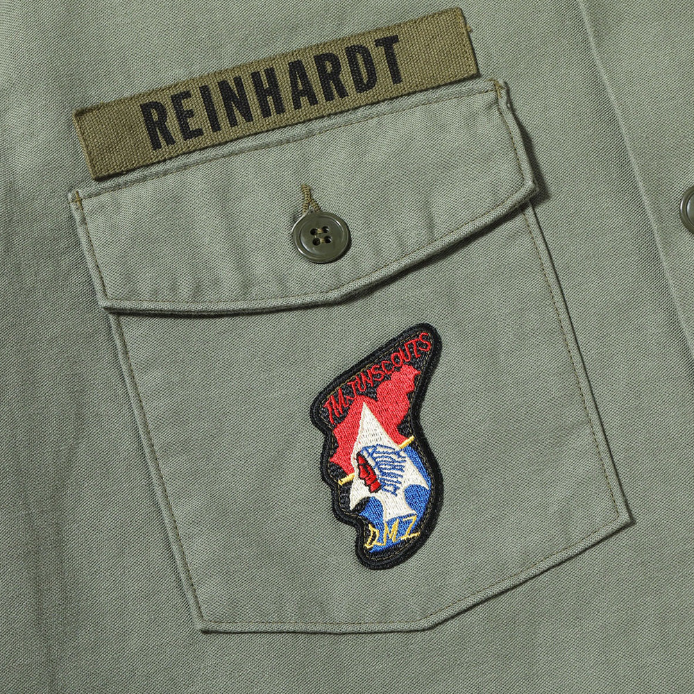 【2025秋冬】SHIRT MAN'S COTTON SATEEN OLIVE GREEN SHADE107 “DEMILITARIZED ZONE”