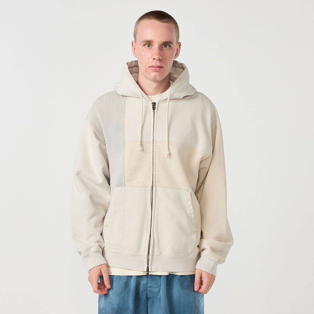 KAPITAL ビッグシルエットパッチワークパーカー 2026春夏】フィールド パッチワークド ジップアップ パーカー – BAMBOO