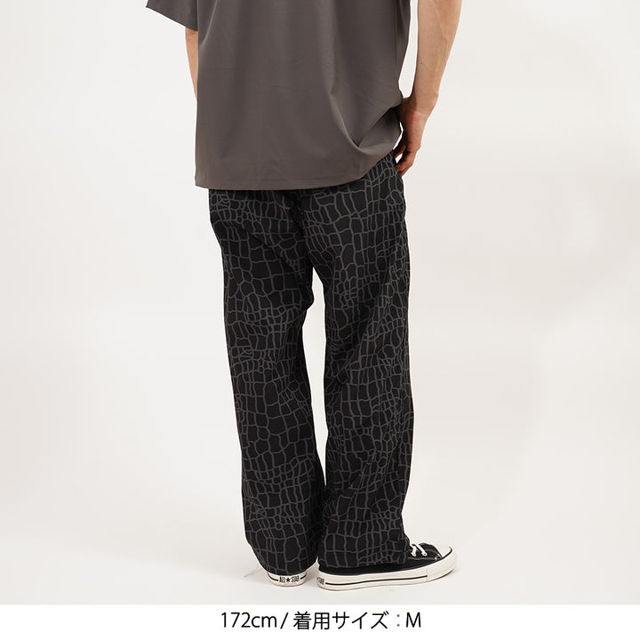 2026春夏】エラスティック ナイロン プリント ラックス パンツ