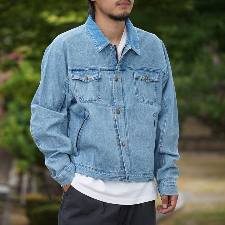 2026秋冬】リネン コットン デニム フィールド ジャケット – BAMBOO