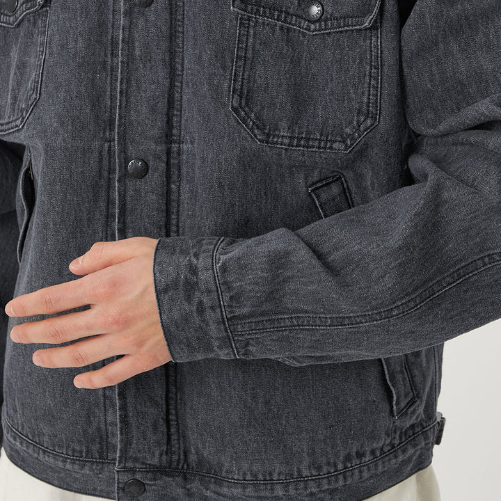 新品 コットンデニムジャケット23AW ブラック サイズ3 2026秋冬】リネン コットン デニム フィールド ジャケット – BAMBOO