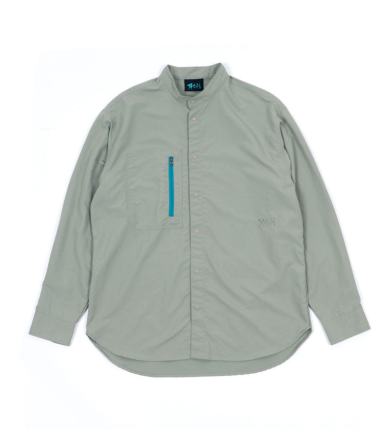 CLASSIC STAND COLLAR LONG SLEEVE SHIRT / クラシック スタンド カラー ロングスリーブ シャツ