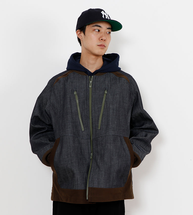 GTX 8.5OZ DENIM RAGLAN ZIP-UP JACKET / ゴアテックス 8.5オンス デニム ラグラン ジップアップ ジャケット