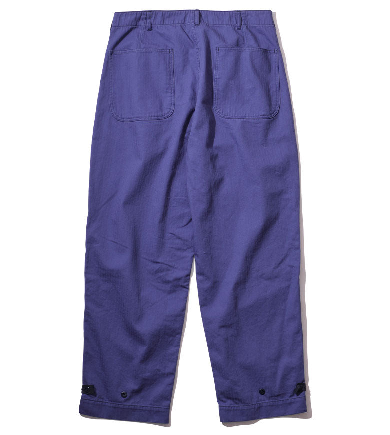 PLEATED FIELD TROUSERS- HERRINGBONE / プリーツ フィールド トラウザー ヘリンボーン