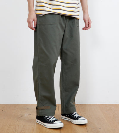 PLEATED FIELD TROUSERS- HERRINGBONE / プリーツ フィールド トラウザー ヘリンボーン