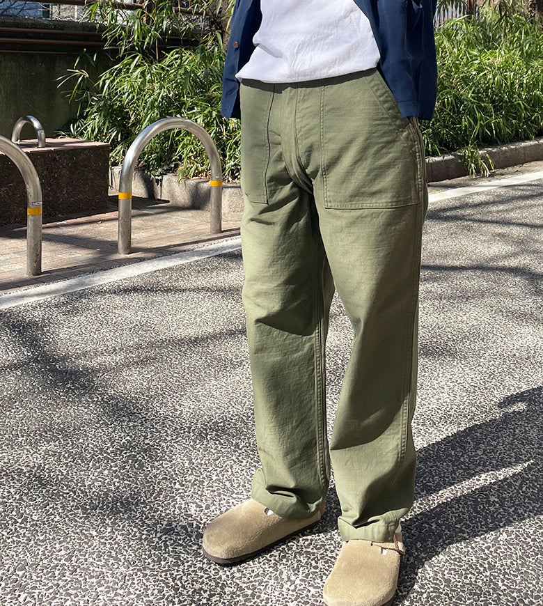 BAMBOO SHOOTS (バンブーシュート）【マウンテンリサーチコラボ】FATIGUE CROPPED PANTS-SATIN / ファティーグ  クロップド パンツ サテン – BAMBOO SHOOTS ONLINE