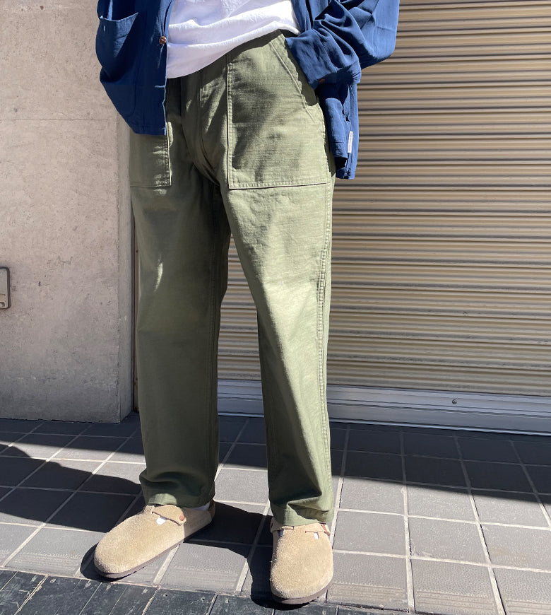 BAMBOO SHOOTS (バンブーシュート）【マウンテンリサーチコラボ】FATIGUE CROPPED PANTS-SATIN / ファティーグ クロップド  パンツ サテン – BAMBOO SHOOTS ONLINE