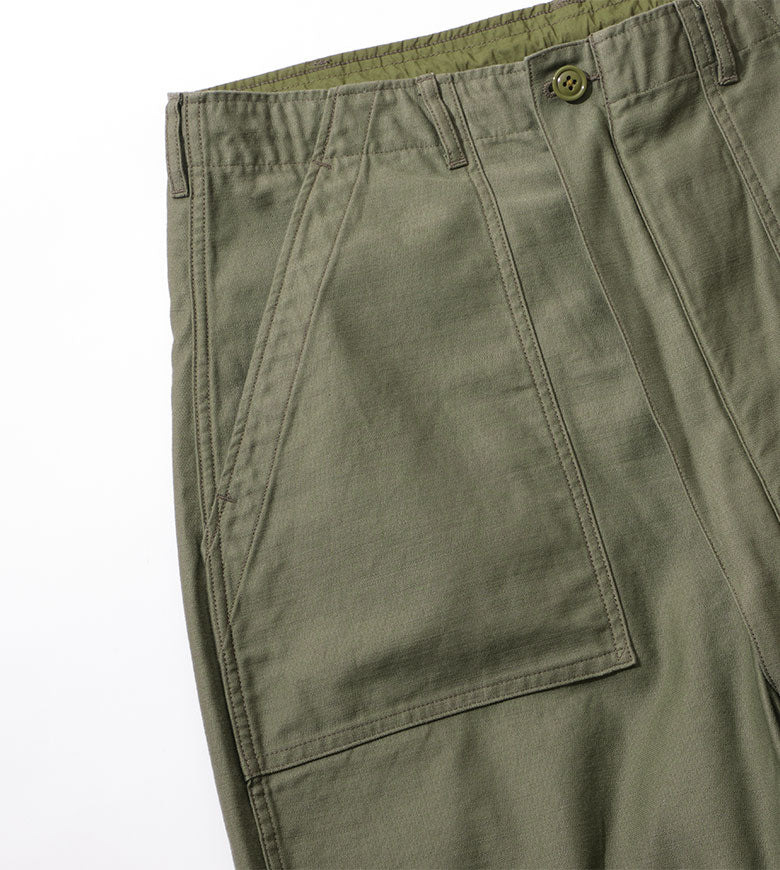 BAMBOO SHOOTS (バンブーシュート）【マウンテンリサーチコラボ】FATIGUE CROPPED PANTS-SATIN / ファティーグ  クロップド パンツ サテン – BAMBOO SHOOTS ONLINE