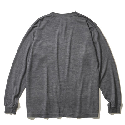 MERINO WOOL LONG SLEEVE POCKET T-SHIRT メリノウール ロングスリーブポケットティシャツ BAMBOO SHOOTS バンブーシュート