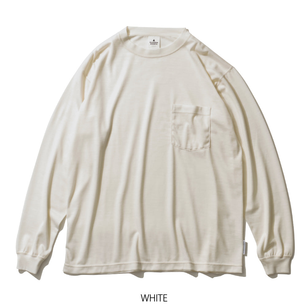 MERINO WOOL LONG SLEEVE POCKET T-SHIRT メリノウール ロングスリーブポケットティシャツ BAMBOO SHOOTS バンブーシュート