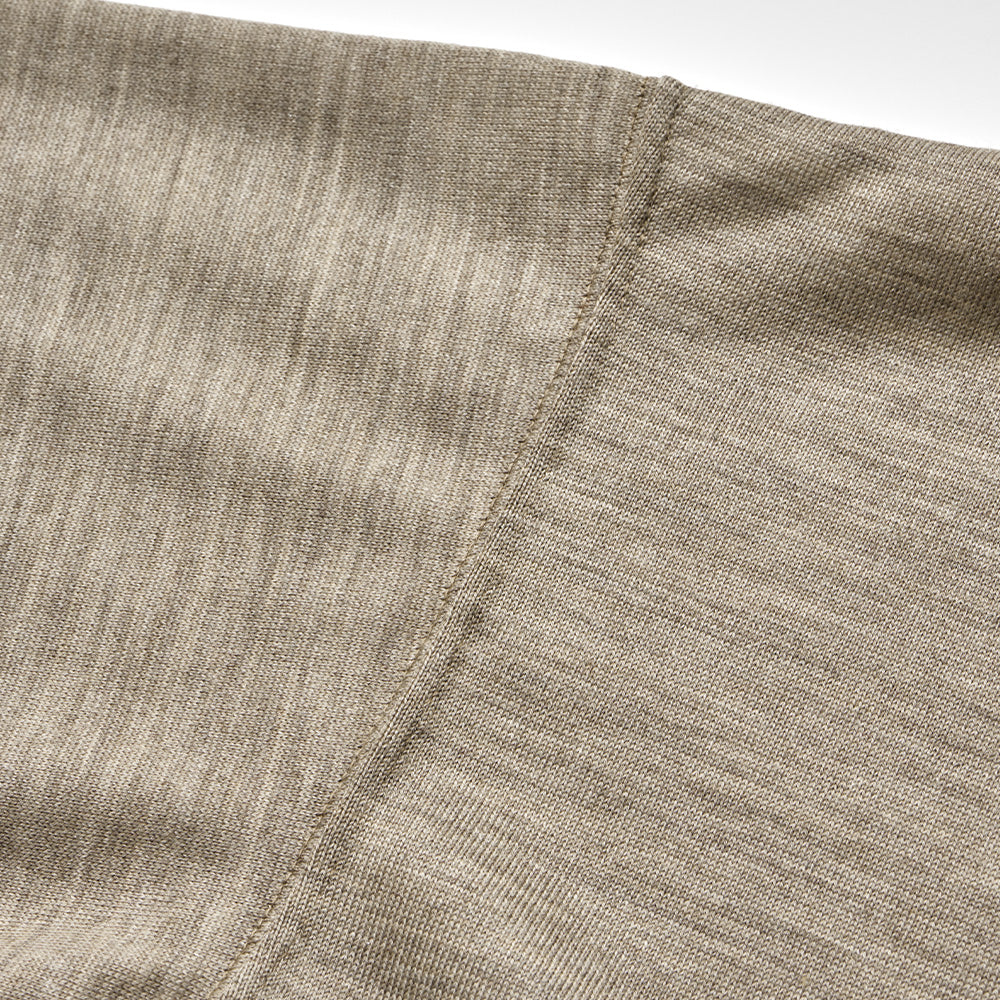 Bamboo SHOOTS (バンブーシュート) | Merino Wool Long Sleeve OFF Turtle T-Shirt (メリノウール ロングスリーブオフタートルティシャツ) Gray / XL