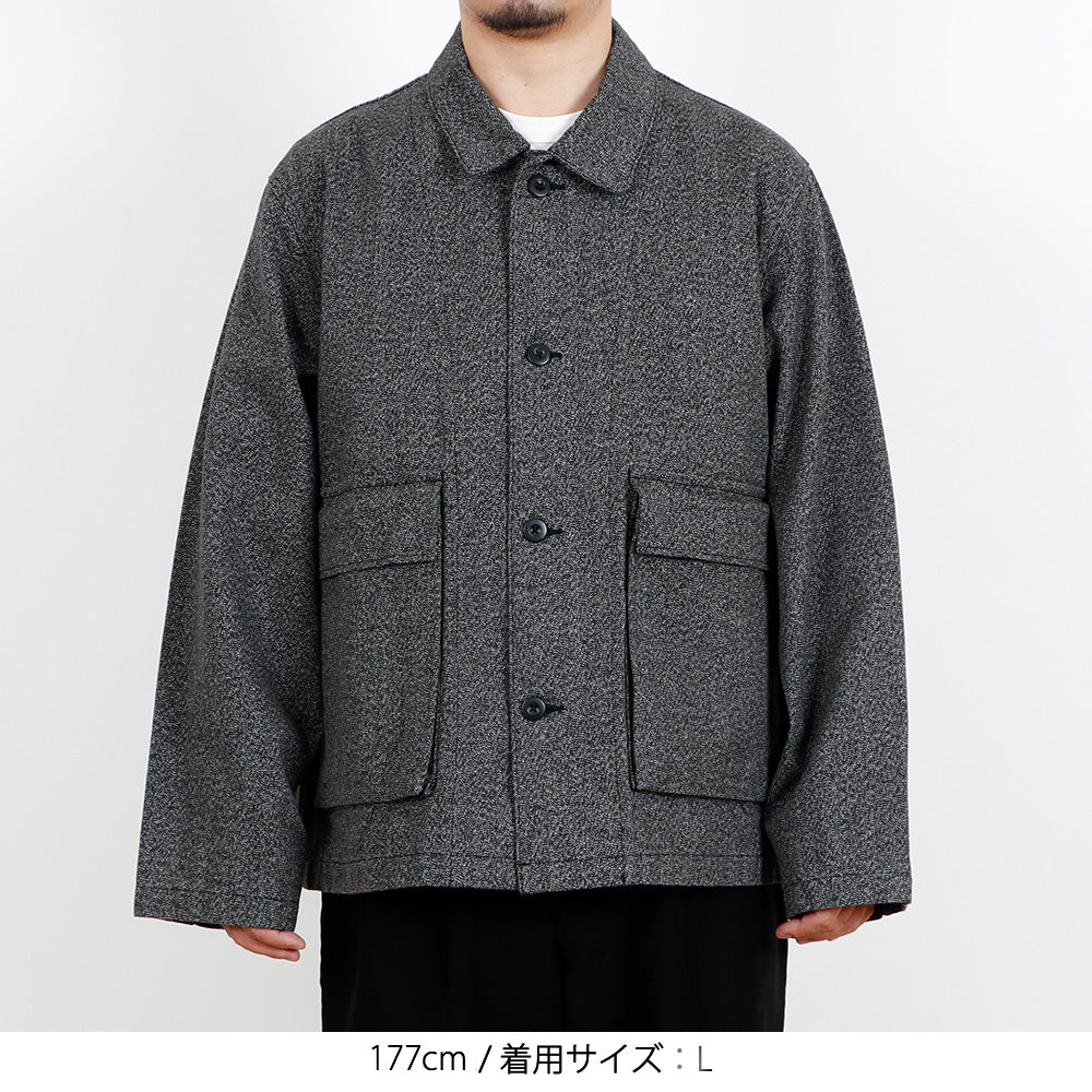 WORK JACKET-TWIST YARN OX ワークジャケット ツイストヤーン is-ness イズネス BAMBOO SHOOTS バンブーシュート