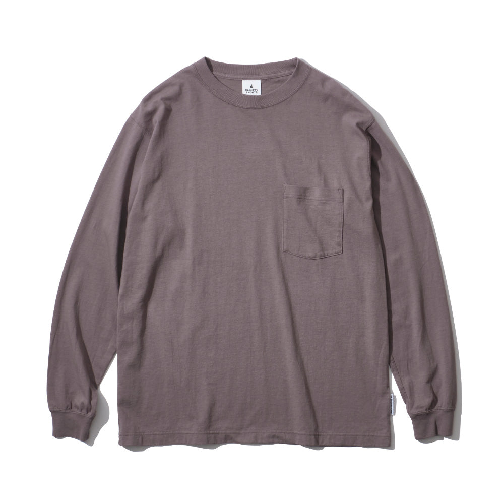 COTTON WOOL L/S POCKET TEE コットンウール ロングスリーブポケットティ BAMBOO SHOOTS バンブーシュート